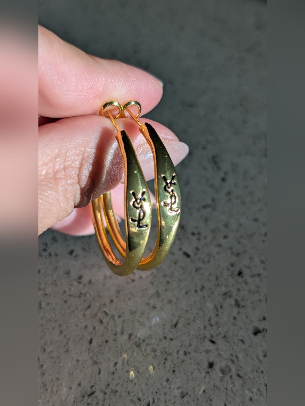 Gold-Tone Hoop Earrings Nwot Luxury Jewelry Inspired Fashion Jewelry